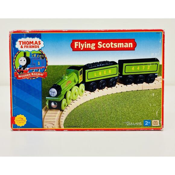 Thomas Wooden Railway Flying Scotsman Engine Tenders Character Card & Box LN - Picture 1 of 16